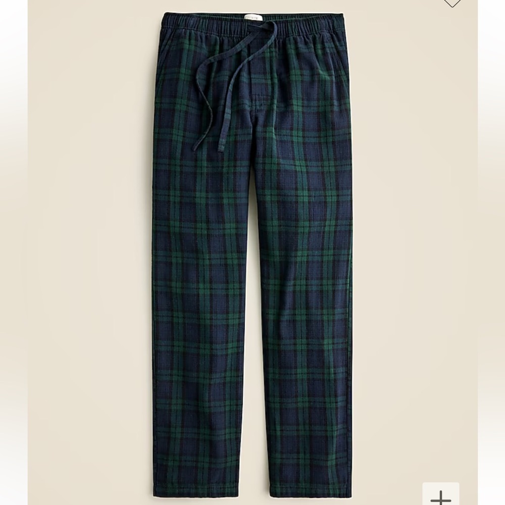 NWT J Crew Plaid Flannel Lounge / pajamas Pants,Size XXL
